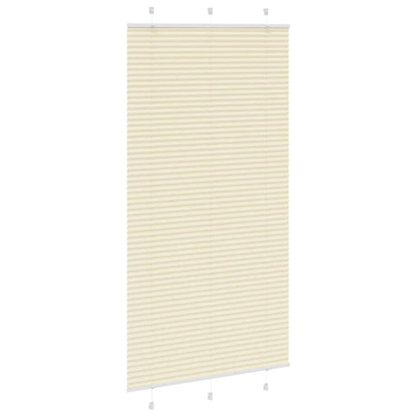Vidaxl plissé rolgordijn 110x200cm stofbreedte 109,4cm polyester crème