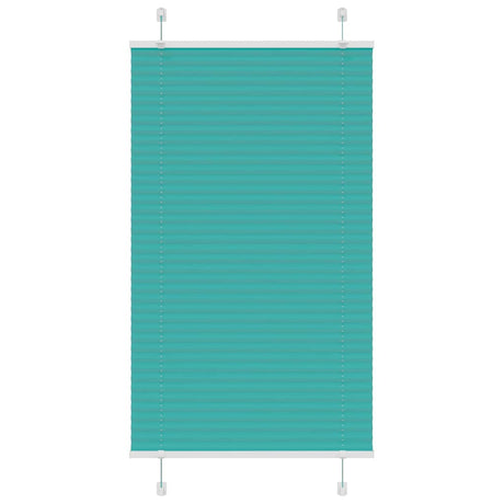 Vidaxl plissé rolgordijn 75x100 cm stofbreedte 74,4 cm petrol groen