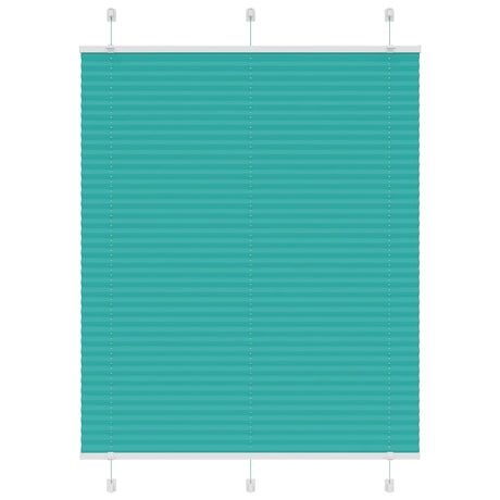 Vidaxl plissé rolgordijn 105x100 cm stofbreedte 104,4cm petrol groen