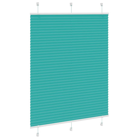 Vidaxl plissé rolgordijn 110x100 cm stofbreedte 109,4cm petrol groen