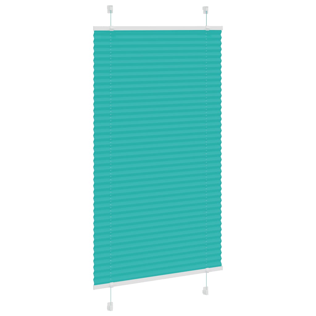 Vidaxl plissé rolgordijn 80x150 cm stofbreedte 79,4 cm petrol groen