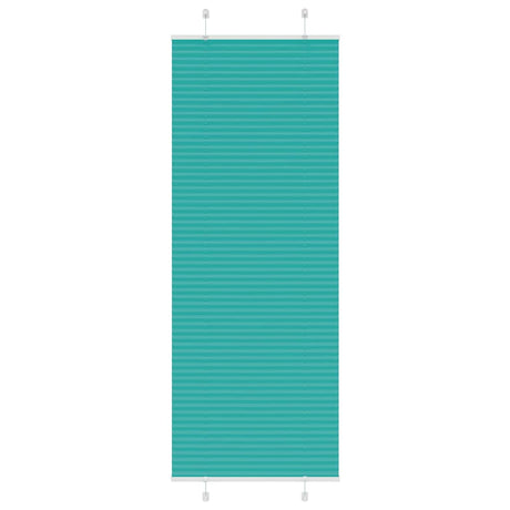 Vidaxl plissé rolgordijn 75x200 cm stofbreedte 74,4 cm petrol groen