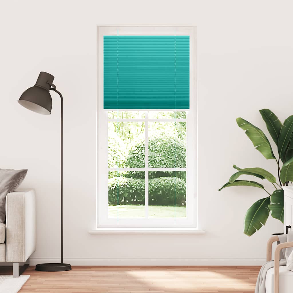 Vidaxl plissé rolgordijn 85x200 cm stofbreedte 84,4 cm petrol groen