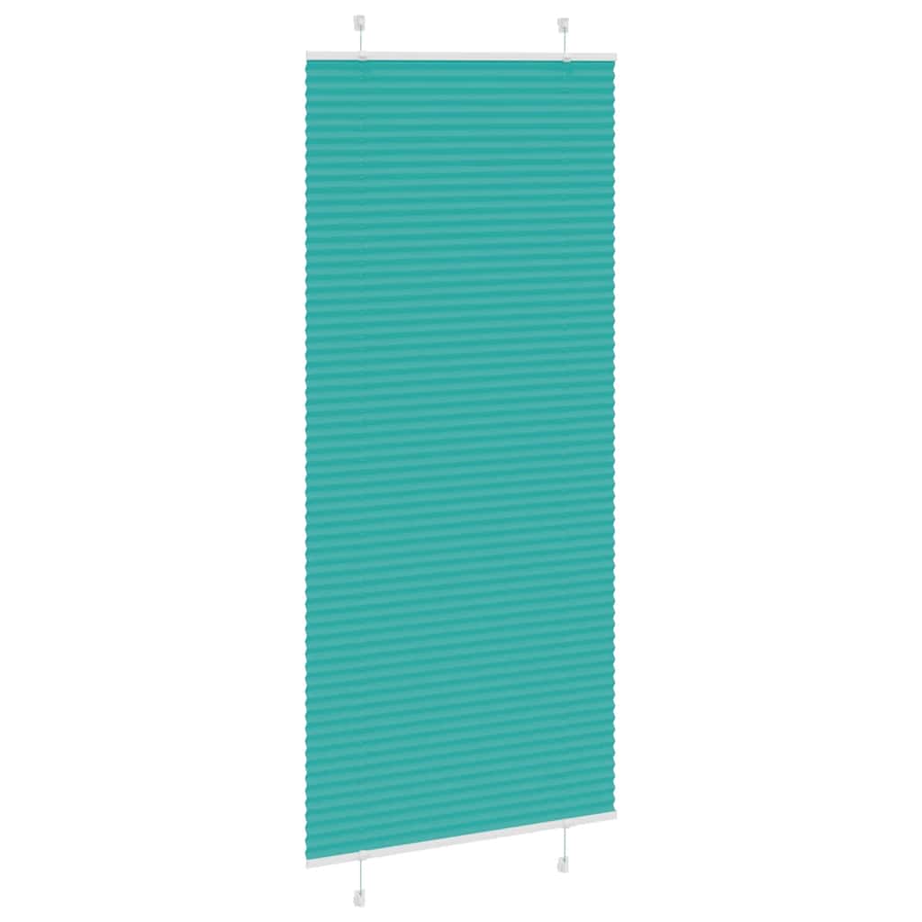 Vidaxl plissé rolgordijn 95x200 cm stofbreedte 94,4 cm petrol groen