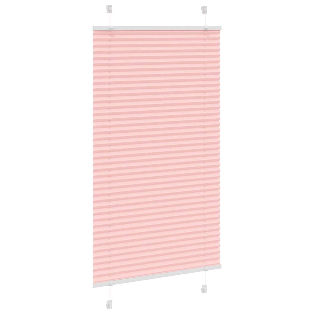 Vidaxl plissé rolgordijn 70x100 cm stofbreedte 69,4 cm polyester roze