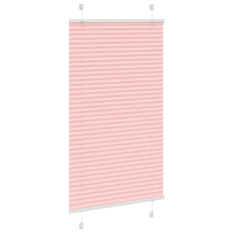 Vidaxl plissé rolgordijn 75x100 cm stofbreedte 74,4 cm polyester roze