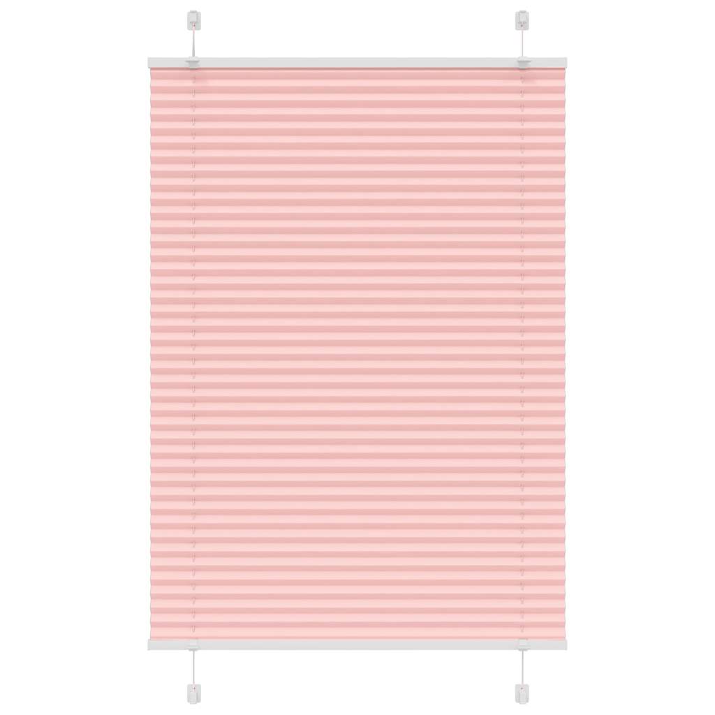 Vidaxl plissé rolgordijn 85x100 cm stofbreedte 84,4 cm polyester roze