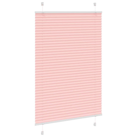 Vidaxl plissé rolgordijn 100x100 cm stofbreedte 99,4cm polyester roze