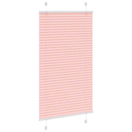 Vidaxl plissé rolgordijn 75x150 cm stofbreedte 74,4 cm polyester roze
