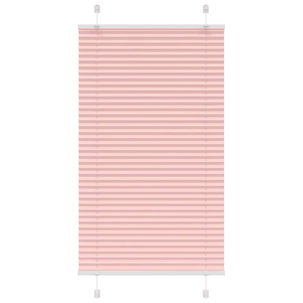 Vidaxl plissé rolgordijn 80x150 cm stofbreedte 79,4 cm polyester roze