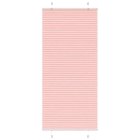 Vidaxl plissé rolgordijn 85x200 cm stofbreedte 84,4 cm polyester roze
