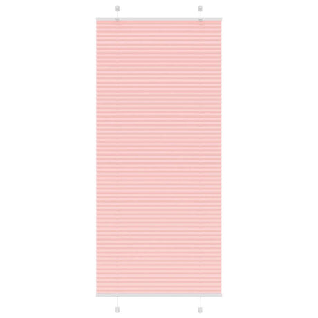Vidaxl plissé rolgordijn 90x200 cm stofbreedte 89,4 cm polyester roze
