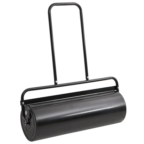 Vidaxl gazonroller trekbaar met beluchtingsklemmen 63 l ijzer en staal zwart