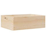 Vidaxl houten kist met handvatten 40x30x13 cm massief grenenhout