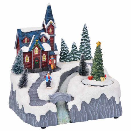 Vidaxl kerstdorp decoratie multikleur 20,5 x 17 x 21 cm kunststof