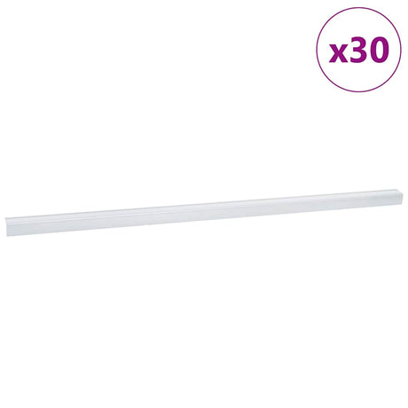 Vidaxl trapprofielen 30 pcs zilver 67 cm aluminium
