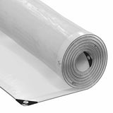 Vidaxl doorzichtig zeildoek met zeilringen 1x8 m polyethyleen