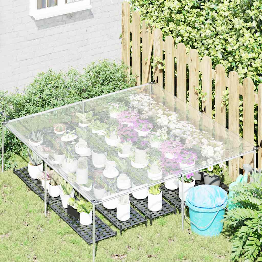 Vidaxl doorzichtig afdekzeil met ogen 2x2 m polyethyleen
