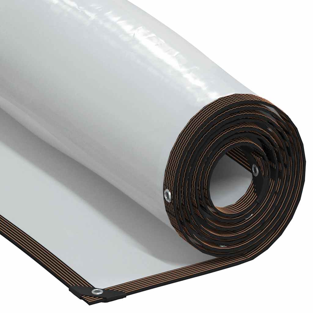 Vidaxl doorzichtig zeildoek met zeilringen 2x10 m polyethyleen
