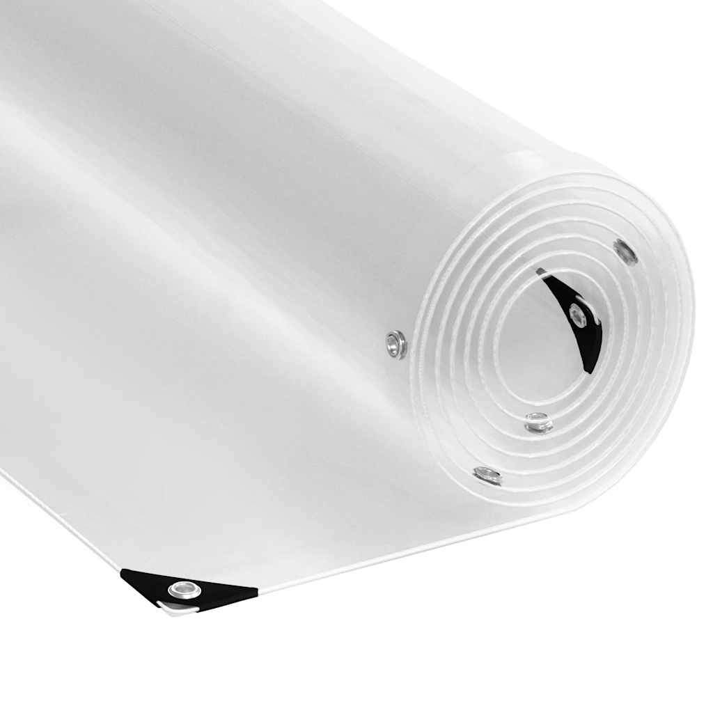 Vidaxl doorzichtig zeildoek met zeilringen 1x8 m pvc