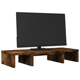 VidaXL Monitorstandaard verstelbaar 60x24x10,5 cm hout gerookt eiken