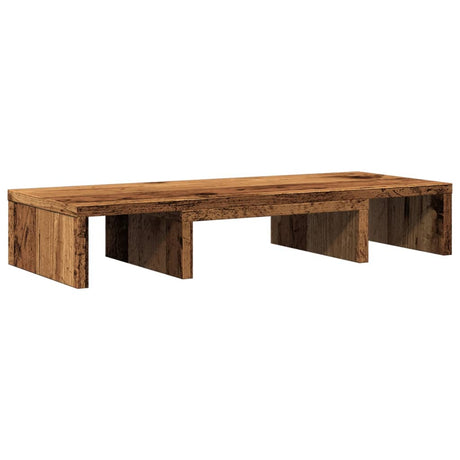 VidaXL Monitorstandaard verstelbaar 60x24x10,5 cm hout oud houtkleurig