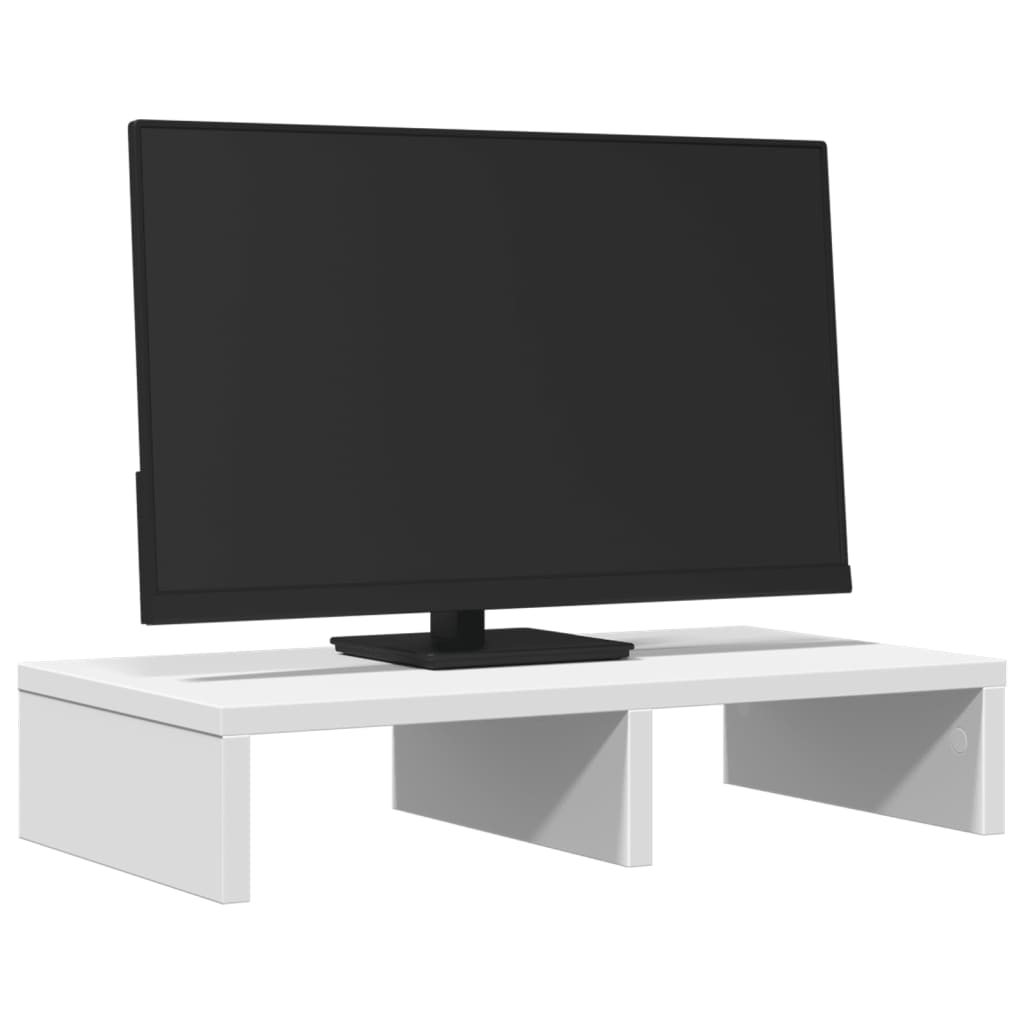 VidaXL Monitorstandaard 50x27x10 cm bewerkt hout wit