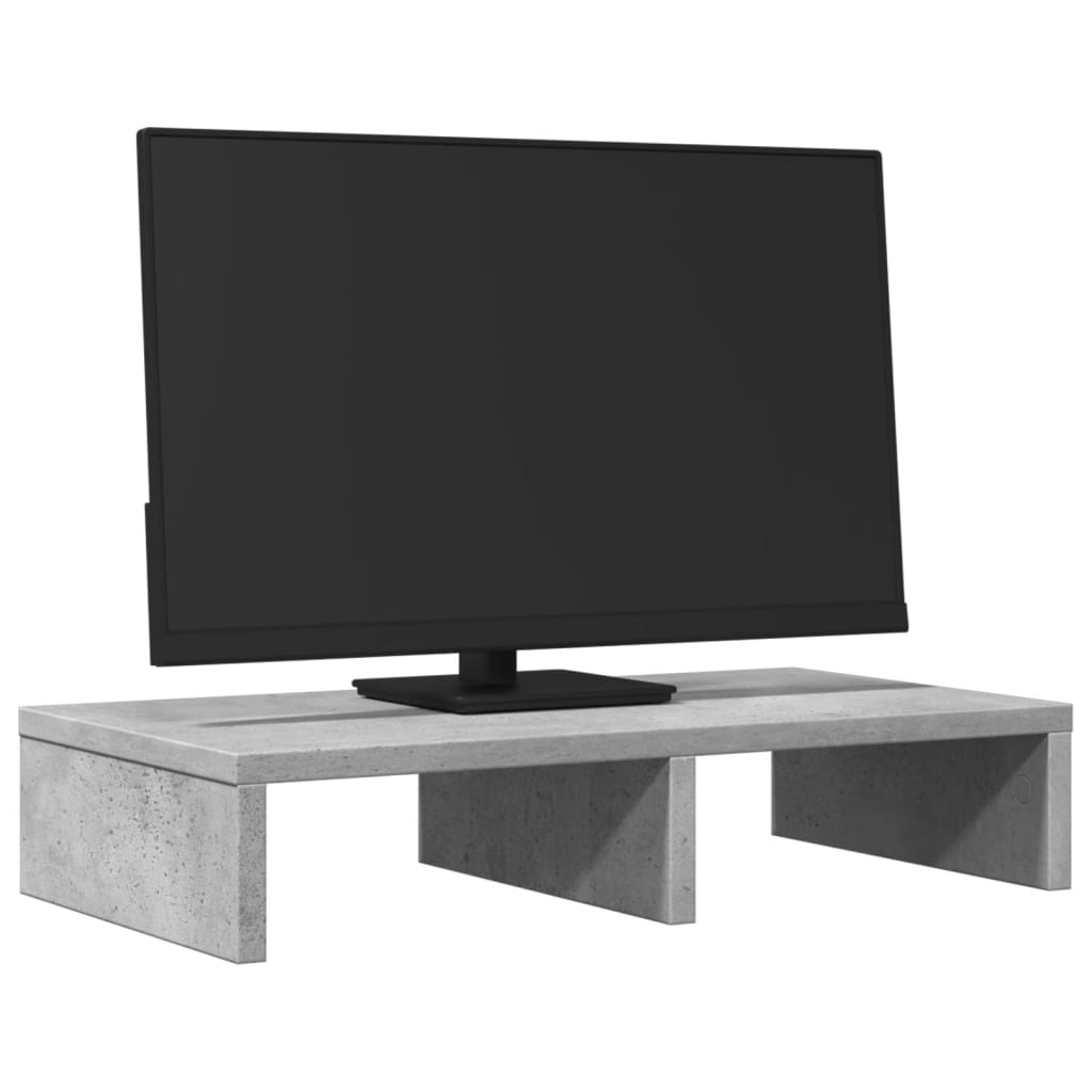 Vidaxl monitorstandaard 50x27x10 cm bewerkt hout betongrijs