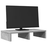 Vidaxl monitorstandaard 50x27x10 cm bewerkt hout betongrijs