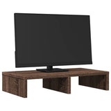 Vidaxl monitorstandaard 50x27x10 cm bewerkt hout bruin eikenkleurig