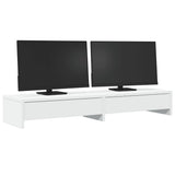 Vidaxl monitorstandaard met lades wit 100x27x15 cm bewerkt hout