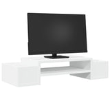 VidaXL Monitorstandaard met opbergruimte 70x27x15 cm bewerkt hout wit