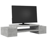 VidaXL Monitorstandaard met opbergruimte 70x27x15 cm hout betongrijs