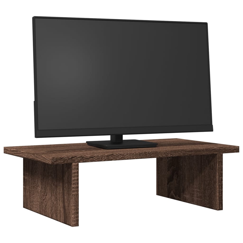 Vidaxl monitorstandaard 50x27x15 cm bewerkt hout bruin eikenkleurig