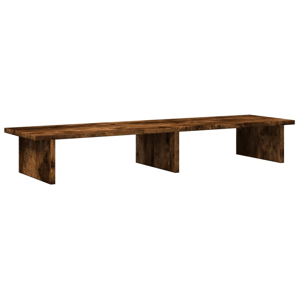 VidaXL Monitorstandaard 100x27x15 cm bewerkt hout gerookt eikenkleurig