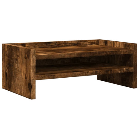 VidaXL Monitorstandaard 42x24x16 cm bewerkt hout gerookt eikenkleurig