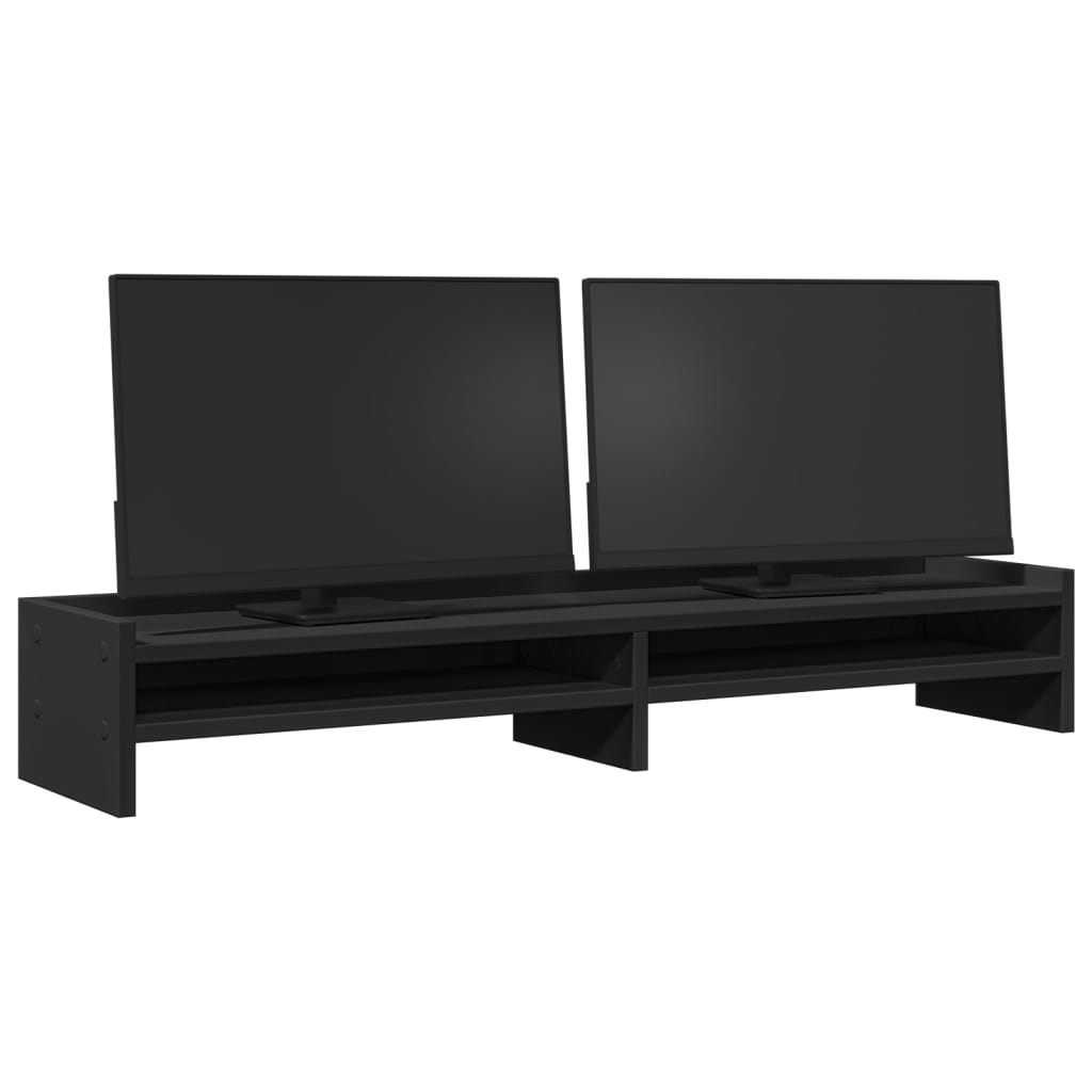 VidaXL Monitorstandaard 100x24x16 cm bewerkt hout zwart