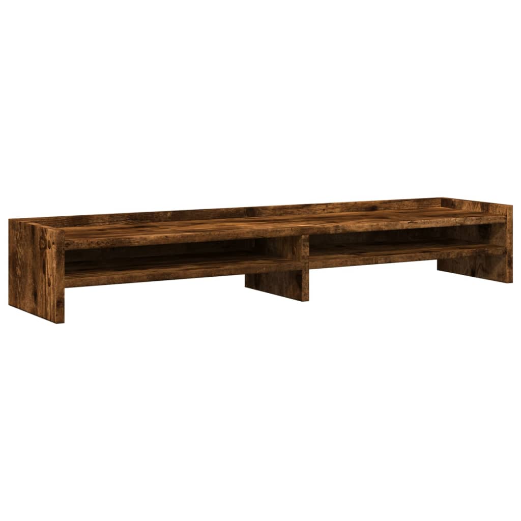 VidaXL Monitorstandaard 100x24x16 cm bewerkt hout gerookt eikenkleurig