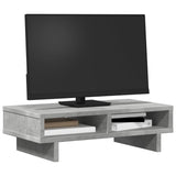 VidaXL Monitorstandaard 50x27x15 cm bewerkt hout betongrijs