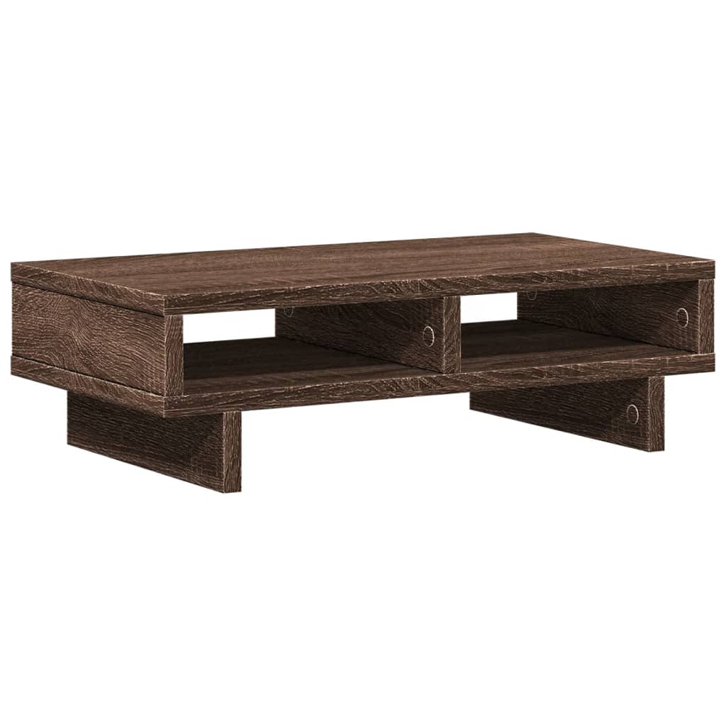 VidaXL Monitorstandaard 50x27x15 cm bewerkt hout bruin eikenkleurig