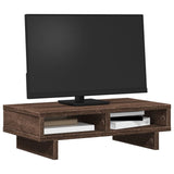 VidaXL Monitorstandaard 50x27x15 cm bewerkt hout bruin eikenkleurig