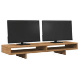 Vidaxl monitorstandaard 100x27x15 cm bewerkt hout artisanaal eiken