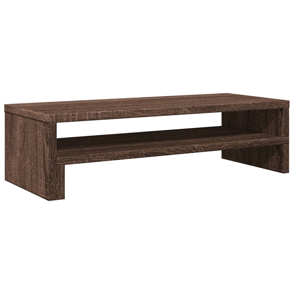 VidaXL Monitorstandaard 54x22x15 cm bewerkt hout bruin eikenkleurig