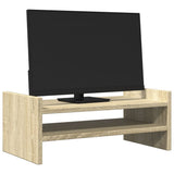 VidaXL Monitorstandaard 50x27x20 cm bewerkt hout sonoma eikenkleurig