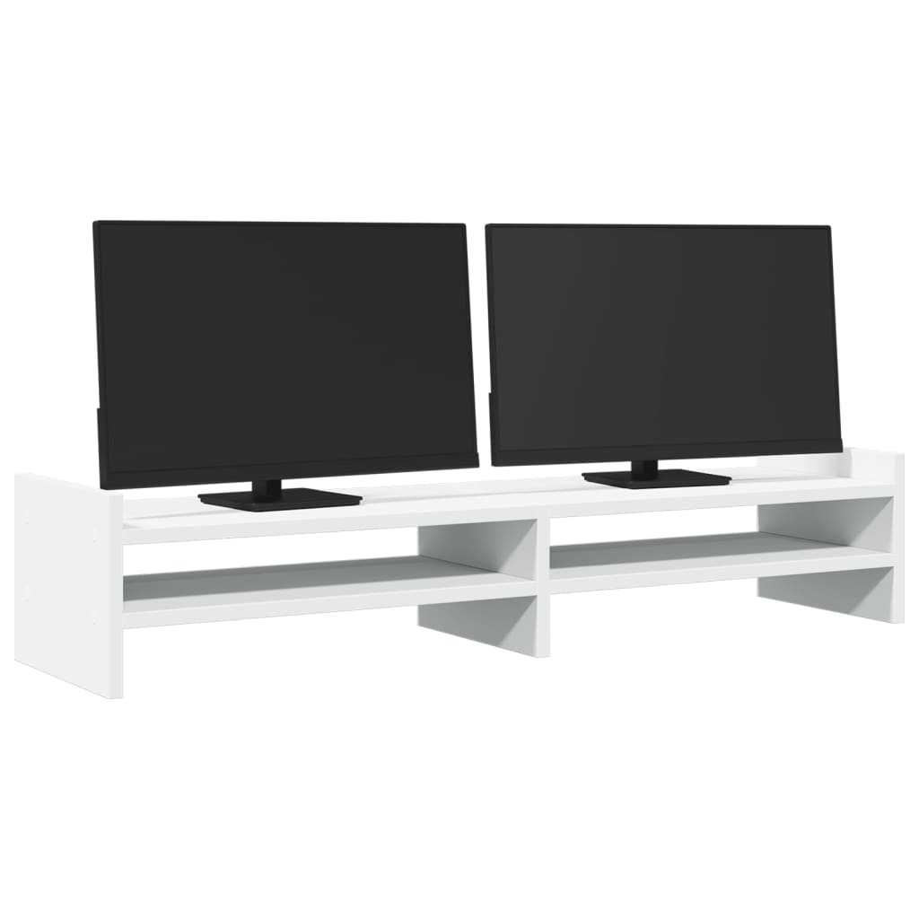 VidaXL Monitorstandaard 100x27x20 cm bewerkt hout wit