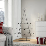 Vidaxl kerstdecoratie kerstboom 140 cm metaal zwart