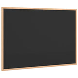 Vidaxl krijtbord met massief grenenhouten frame zwart 80x55 cm