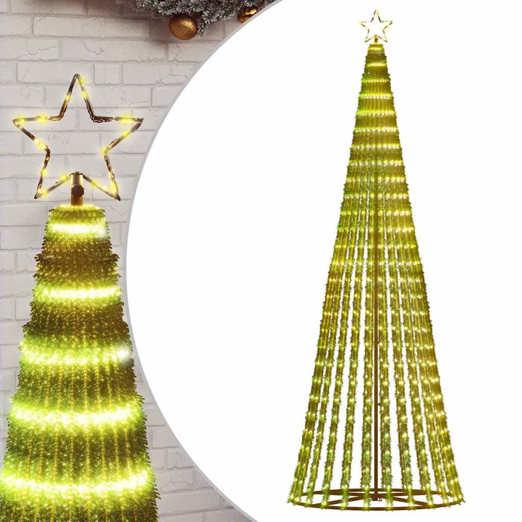 Vidaxl led-kerstboom 475 leds warm wit 247 cm