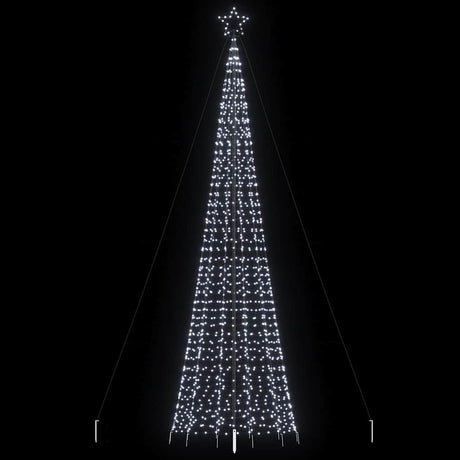 Vidaxl led-kerstboom met spikes 1534 leds 500 cm koud wit