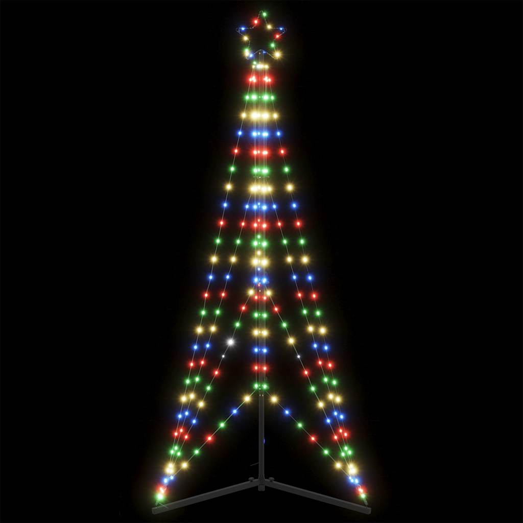 Vidaxl led-kerstboom 363 leds kleurrijk 182 cm